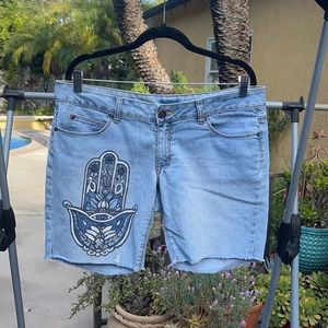 Hand Painted Cut Off Shorts